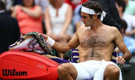 roger federer sends wimbledon crowd wild after getting topless on centre court tennis sport