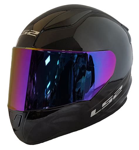 Ls2 Ff353 Rapid Full Face Motorcycle Helmet Gloss Black Purple Iridium
