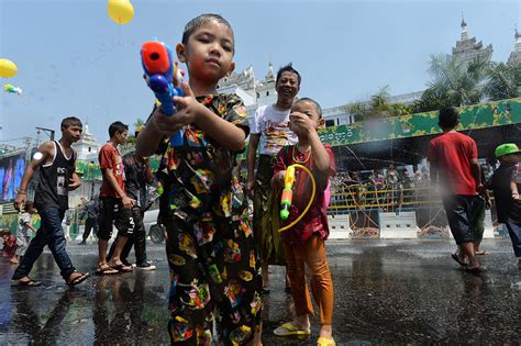 Thingyan Festival In Myanmar Revellers Hold Massive Four Day Water