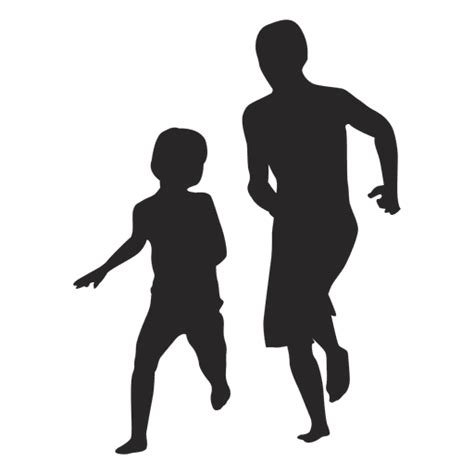 Father Son Playing Silhouette Transparent Png And Svg Vector File