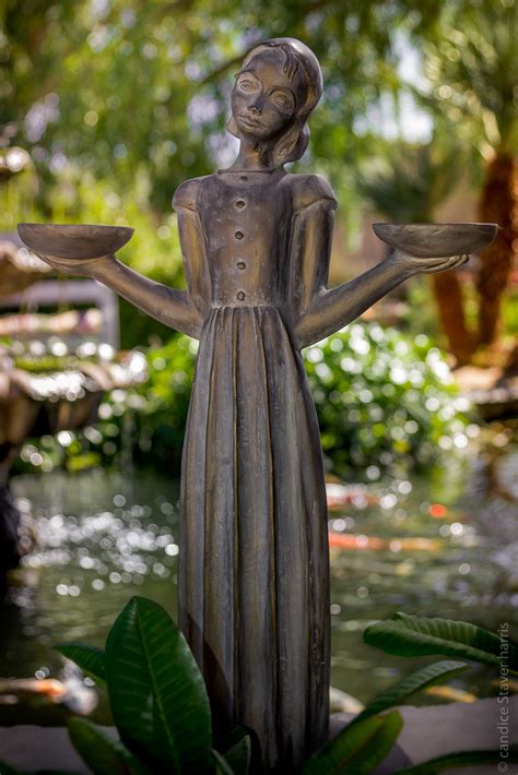 The Bird Girl Sculpture Bronze Garden Sylviashawjudson Koipond