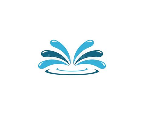 Water Splash Logo Vector Icon Illustration Stock Vector Illustration