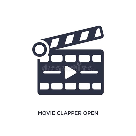 Movie Clapper Open Icon On White Background Simple Element