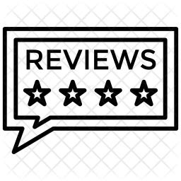 Reviews Icon - Download in Line Style