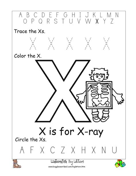 Letter X Worksheets For Prek