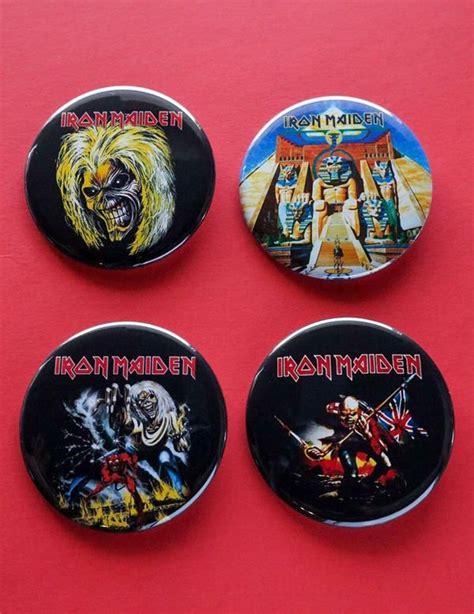 Iron Maiden Heavy Metal Pins Etsy