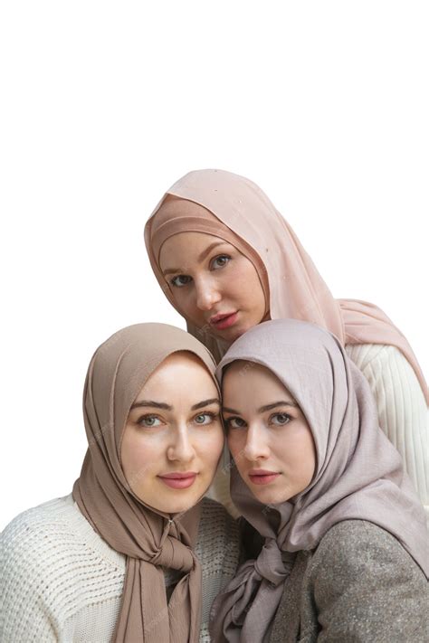 Free Psd Portrait Of Women Wearing Hijab