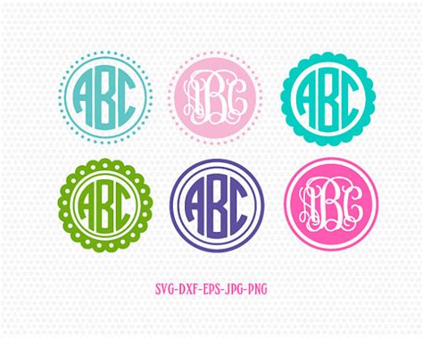 Use our free monogram maker to make your own monogram which you can then download and/or print. Circle monogram frames svg Monogram Frames svg for CriCut