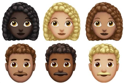 Apple Curly Hair Emojis