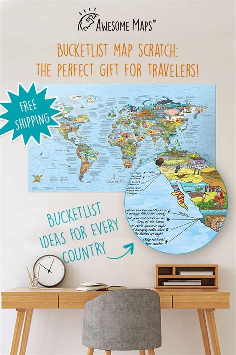 Bucketlist Map Map World Map Poster Travel Maps