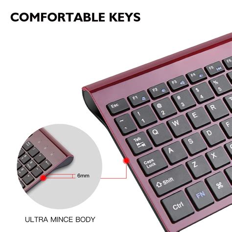 Wireless Keyboard Mouse Combo, cimetech Compact Full Size Wireless