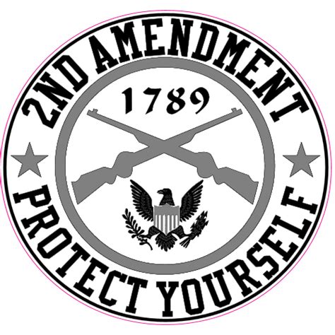 2nd Amendment Protect Yourself Circle Decal U S Custom Stickers