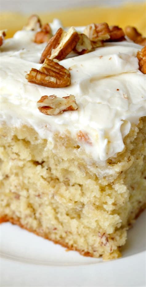 Banana Cake With Cream Cheese Frosting A Moist Deliciously Tender