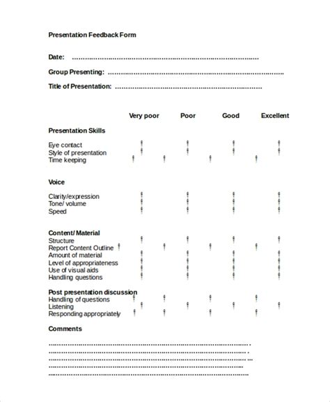Free 28 Sample Feedback Forms In Ms Word Pdf Excel