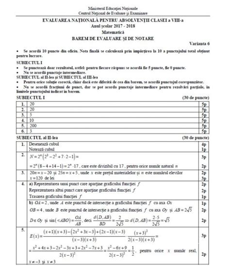 Examen Clasa A 8 A 2018 Matematica Asjdha