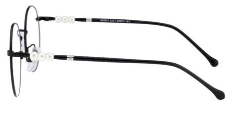 8801 round black eyeglasses frames leoptique
