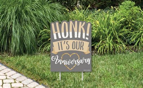 Big Dot Of Happiness Honk Its Our Anniversary Outdoor