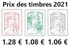 Augmentation du prix des timbres au 1er janvier 2021. Tarifs postaux 2021 - tarif Poste et colis