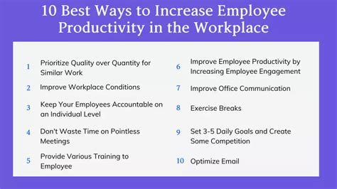 How To Increase Employee Productivity At Work Practices
