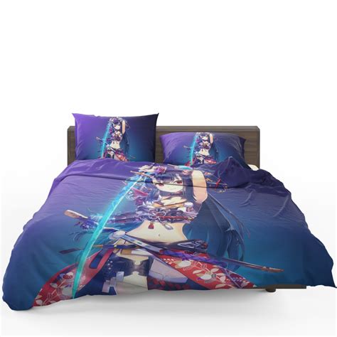 Please choose the size of the bedding according to your quilt size. Warrior Girl Katana Anime Bedding Set | EBeddingSets