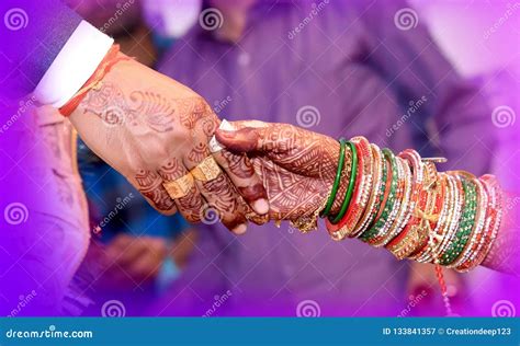 Bride And Groom Hand` Together Stock Image Image Of Hands Partnership