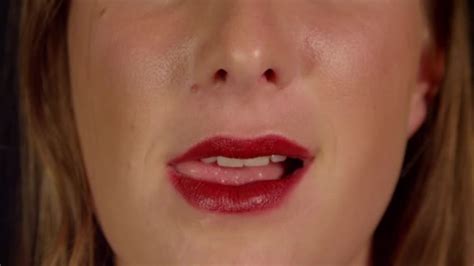 Female Licks Her Red Lips — Stock Video © Prostock 61190849