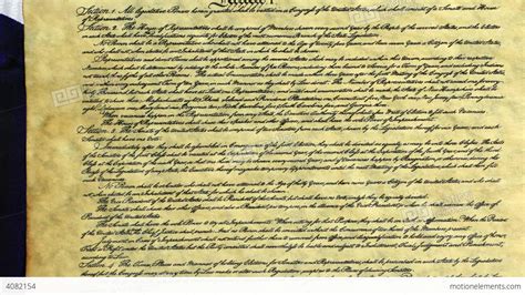 Constitution Of United States Historical Document Stock Video Footage