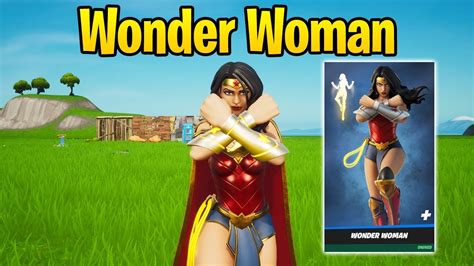 Wonder Woman Skin Gameplay Review In Fortnite Dc Crossover Youtube