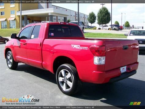 2010 Toyota Tundra Trd Sport Double Cab Radiant Red Black Photo 3