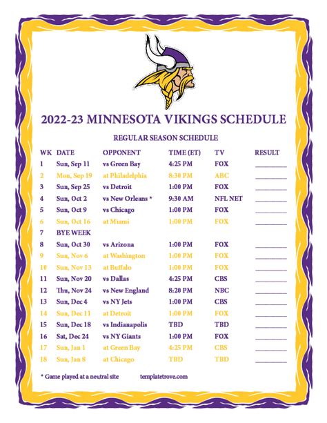 Vikings Schedule 2024 - Yankees Schedule 2024