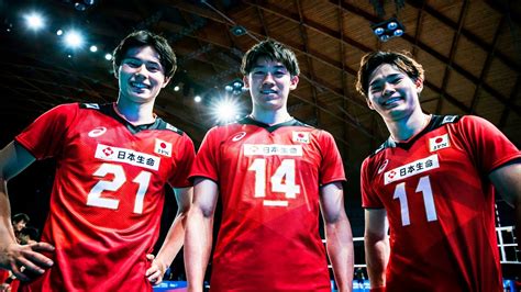 Trio Of Volleyball Team Japan Yuji Nishida Yuki Ishikawa And Ran