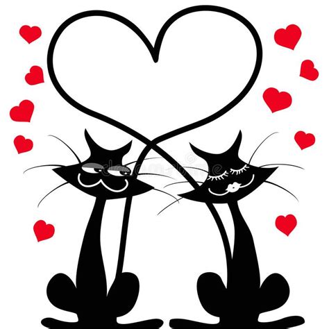 Cats In Love Vector Illustration Cat Vector Vector Art Valentine