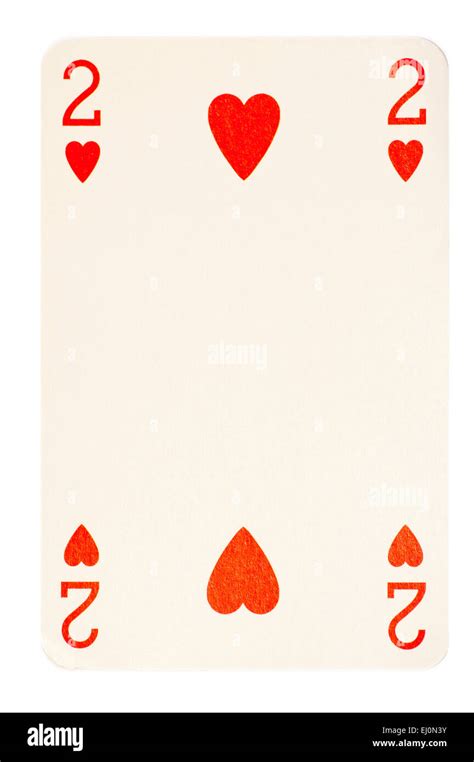 Two Of Hearts Playing Card Stock Photo Alamy