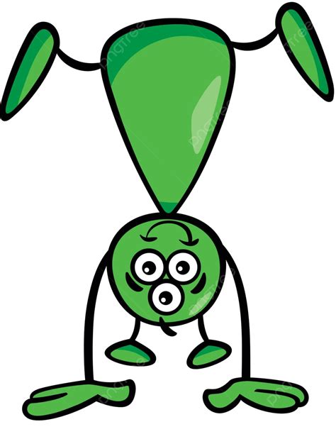 Alien Or Martian Cartoon Illustration Vector Character Space Vector