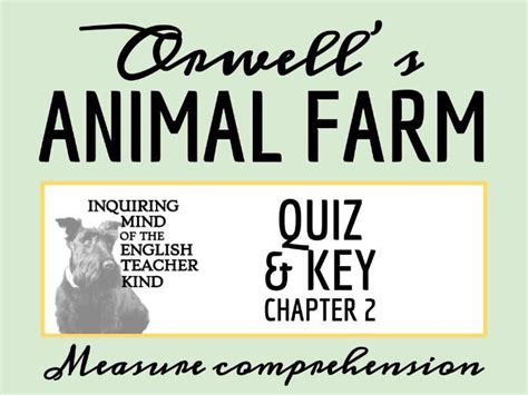 Animal Farm Chapter 2 Quiz And Close Reading Worksheet Bundle