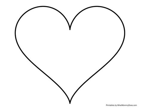 Super Sized Heart Outline Extra Large Printable Template Heart