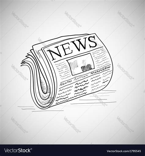 Doodle Style Newspaper In Format Royalty Free Vector Image