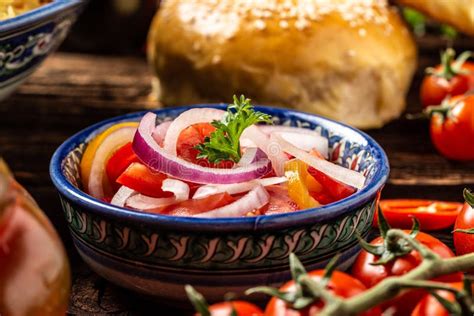 Achichuk Traditional Uzbek Salad Stock Photos Free And Royalty Free