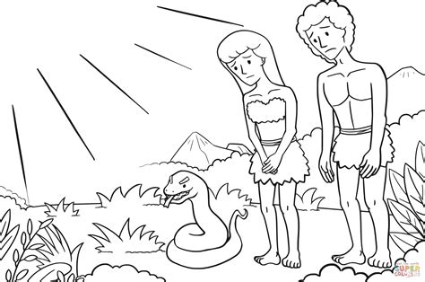 Fall Of Adam And Eve Coloring Page Free Printable Coloring Pages