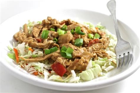 Crock Pot Skinny Thai Chicken With Peanut Sauce With Weight Watchers