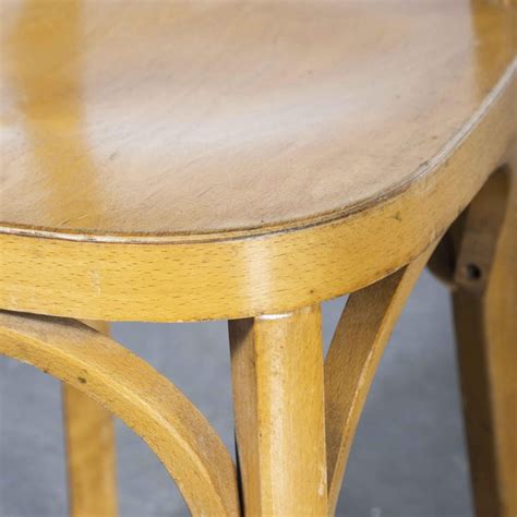1950s French Baumann Blonde Beech Bentwood Dining Chairs Set Of Six For Sale At 1stdibs