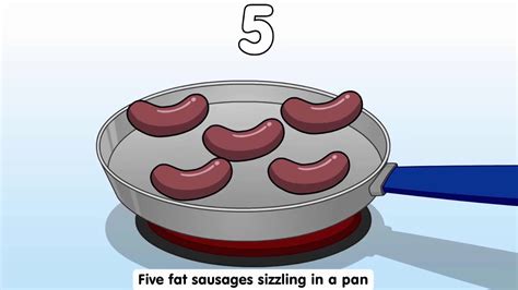 Counting Song Five Fat Sausages Helpkidzlearn Youtube