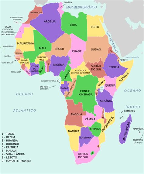 Mapa Político De Africa