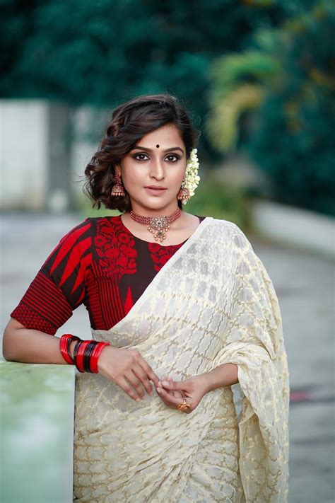 Actress Ramya Nambeesan Latest Saree Photoshoot Latest Indian