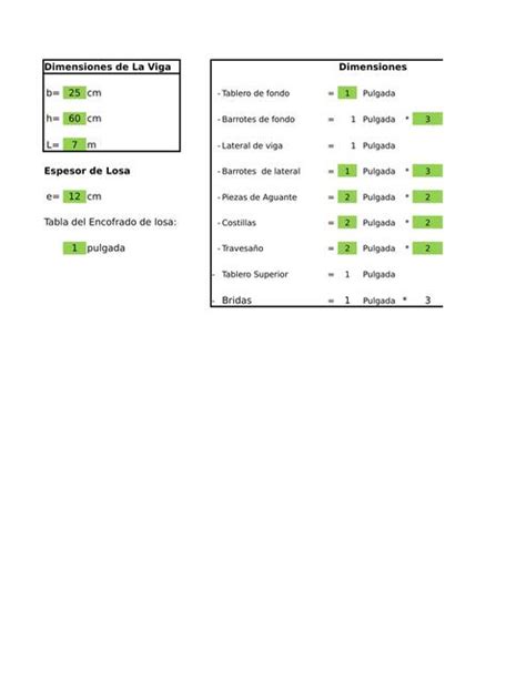 Calculo De Encofrados De Vigas Excel Udocz Hot Sex Picture