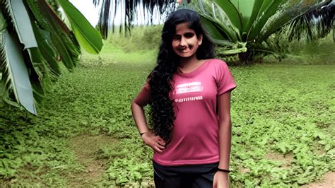 Sri Lankan Girl With Black Curly Hair And Beautiful Skin · Creative Fabrica
