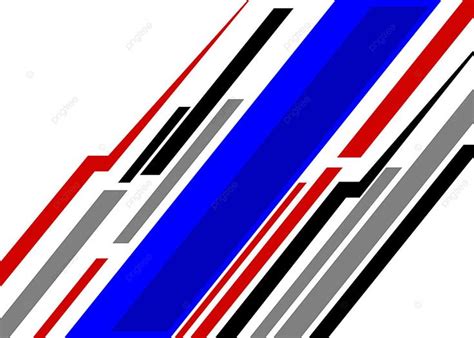 Abstract Racing Stripes With Red Blue Black Gray And White Background