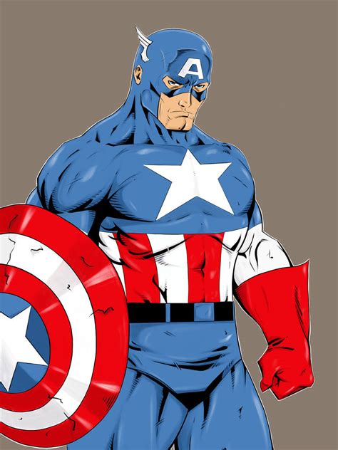Captain America Color Update By Ernestjoel On Deviantart