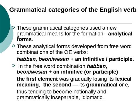 Changes In The Verbal System In Middle English