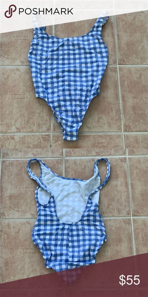 Jcrew One Piece Blue Gingham Swimsuit Gingham Swimsuit Blue Gingham